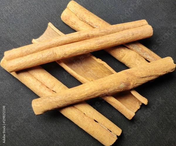 Obraz Stacked Cinnamon Sticks Arrangement