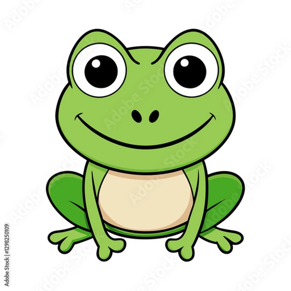 Obraz Cute Cartoon Frog Illustration