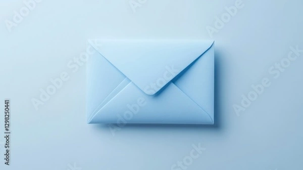 Fototapeta Blue Envelope on Blue Background
