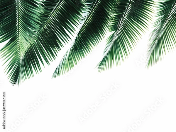 Fototapeta Tropical Palm Fronds Illustration