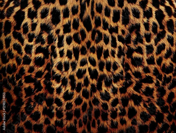 Fototapeta Realistic Leopard Fur Texture