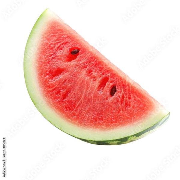 Fototapeta A slice of watermelon on a transparent background,