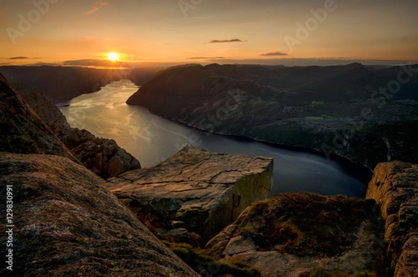 Obraz Preikestolen sunset
