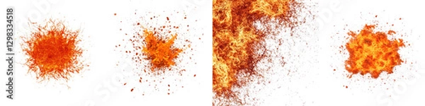 Fototapeta Dramatic and Chaotic Explosive Fiery Inferno with Intense Burning Flames Powerful Ignition and Radiant Glowing Energy
