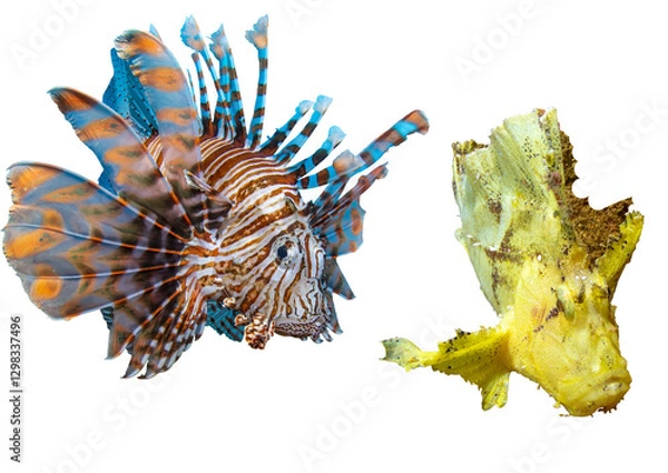 Fototapeta Scorpaenidae Fish Collection – Isolated PNG with Transparent Background