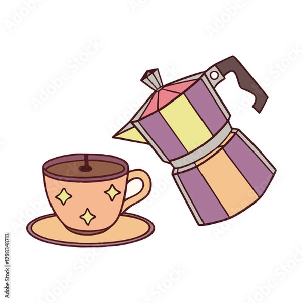 Obraz The Whimsical Kettle A Splash of Color