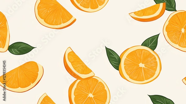 Obraz seamless pattern with oranges
