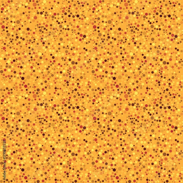 Obraz Orange dotted texture. Abstract geometric seamless pattern. Sandy mixed background in yellow and orange with a bit of brown and red
