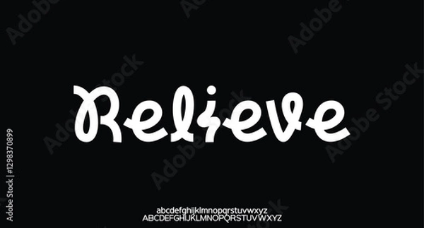 Obraz Creative modern unique alphabet display font vector. Luxury and clean sans serif typography style illustration

