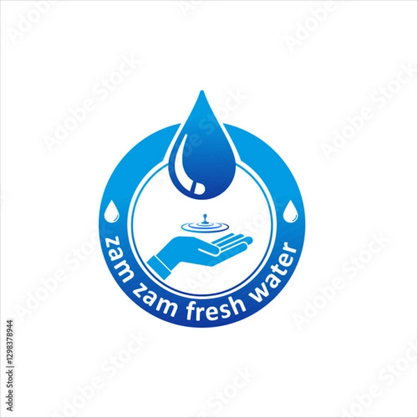 Obraz fresh water logo design