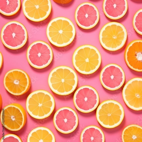 Fototapeta Lemon sliced backgrounds grapefruit plant.