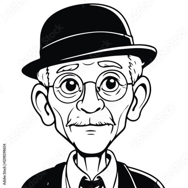 Obraz notion style avatar old man 