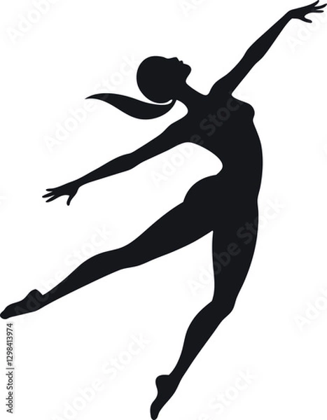 Obraz dancer silhouette vector illustration