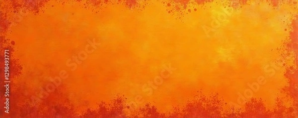 Fototapeta Textured orange grunge backdrop, distressed paint effect, rough, aged