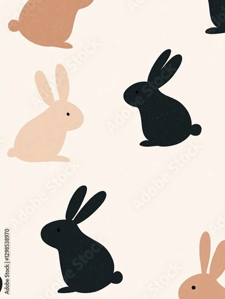 Obraz Easter geometric bunny abstract design --ar 3:4