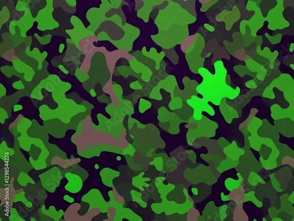 Fototapeta Neon Camouflage Patterns: Psychedelic Backgrounds