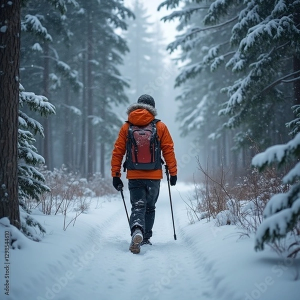 Obraz skier in the mountains
