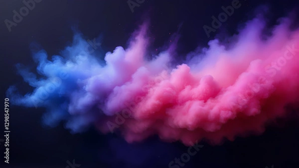 Obraz Colorful abstract fractal background with smoke and clouds