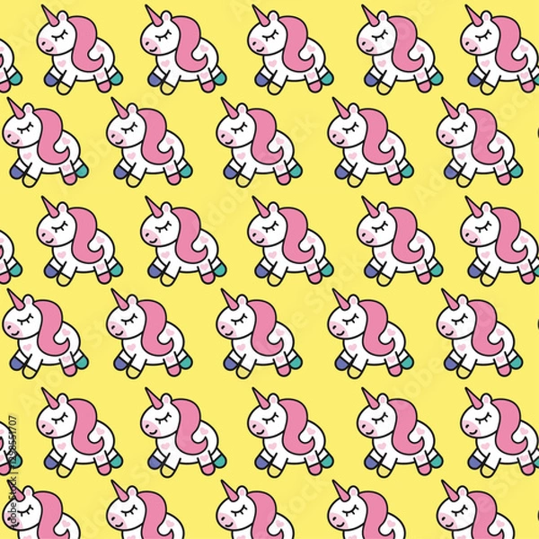 Fototapeta Pattern Unicorn