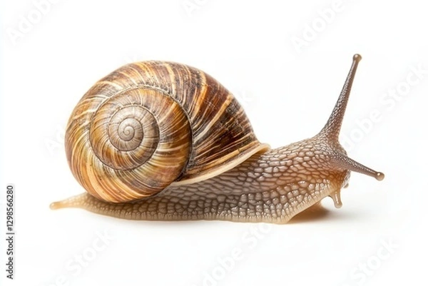 Fototapeta snail on a white background
