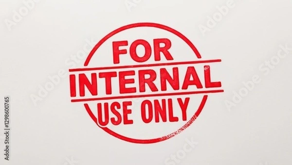 Fototapeta A bold red stamp reading "FOR INTERNAL USE ONLY" on a plain background, indicating restricted or confidential information.