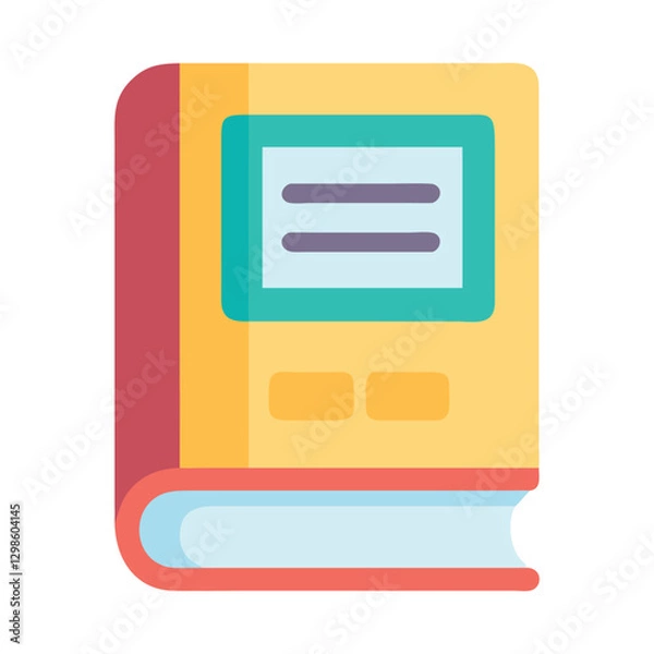 Fototapeta Simple Book Icon Vector on White Background