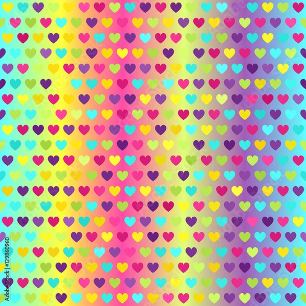Fototapeta Heart pattern. Vector seamless background