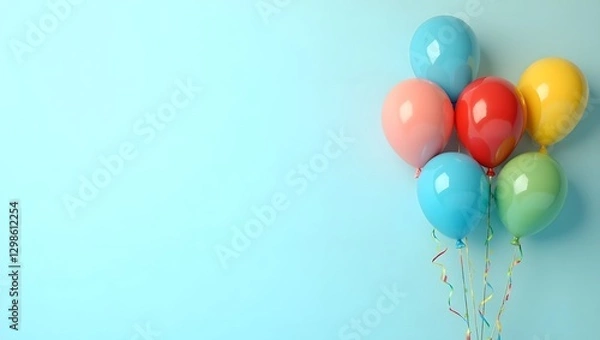 Obraz Colorful Balloons with Puzzle Patterns Floating for Autism Awareness Day Celebrations