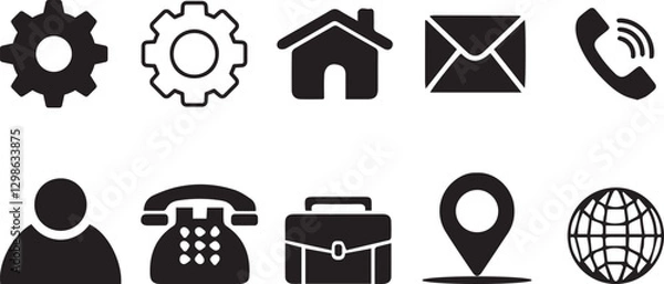 Obraz Web icon set. Website set icon vector.Business icon set for computer and mobile 