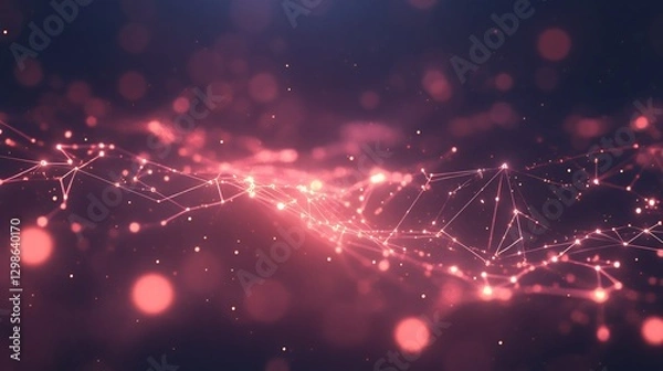 Fototapeta radiant futuristic glow interconnected AI patterns