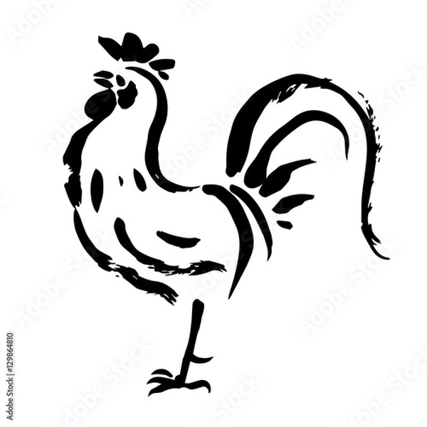 Obraz chicken Chinese style, vector