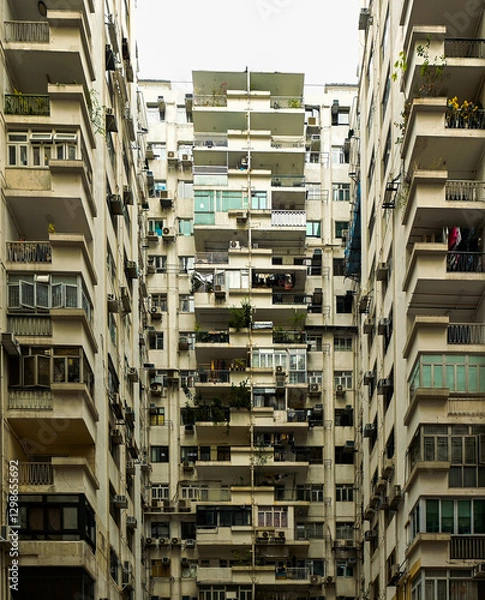 Fototapeta Hong Kong Urban Architecture Residential Building
