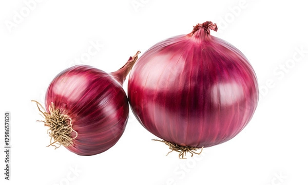 Obraz red onion isolated on white background
