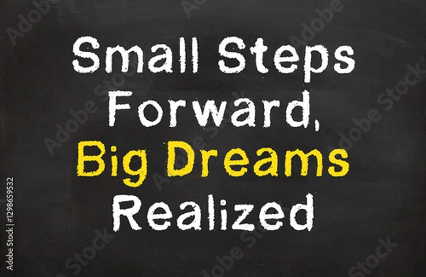 Obraz Small Steps Forward, Big Dream Realized