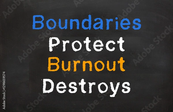 Obraz Boundaries Protect Burnout Destroys
