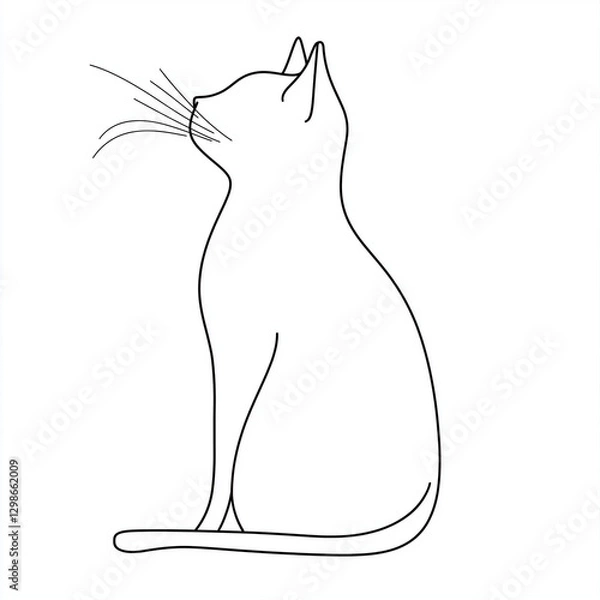 Fototapeta シンプルな猫の線画 | ミニマルでエレガントなデザイン
Simple Line Drawing of a Cat | Minimalist and Elegant Design