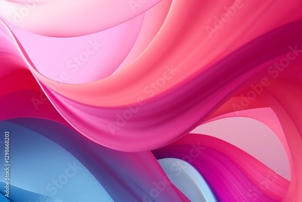 Fototapeta Abstract colorful blue and pink color wave background. abstract pink and blue swirling gradient wallpaper. 