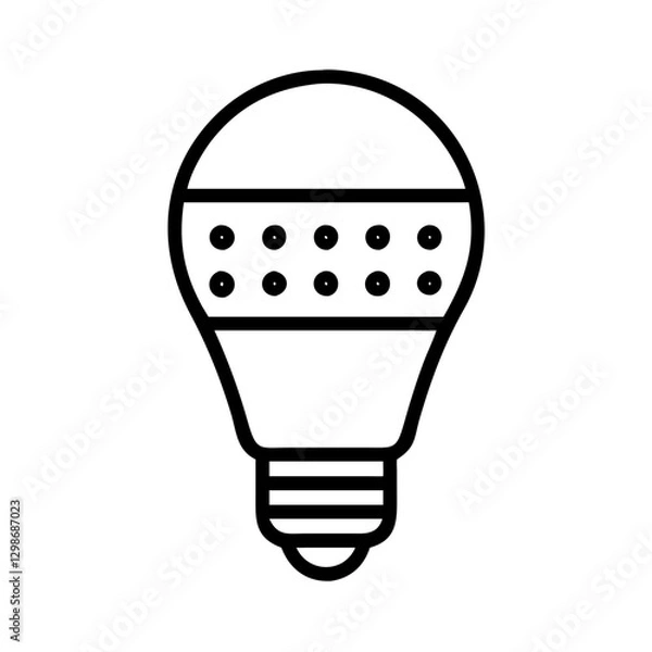 Fototapeta Color-changing LED light bulb, black and white, energy-efficient