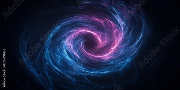 Fototapeta abstract cybernetic fractal neon encryption flows