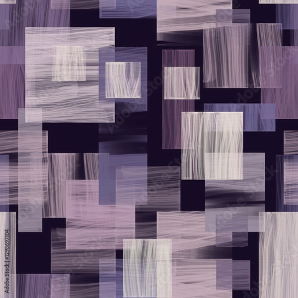 Fototapeta Seamless pattern, lilac-pink geometric texture.
