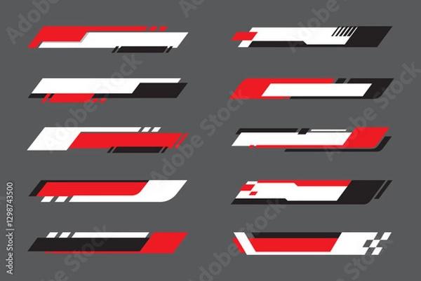 Obraz Set banners and lower thirds for banner Bars. Sport News. Streaming Video_20250228