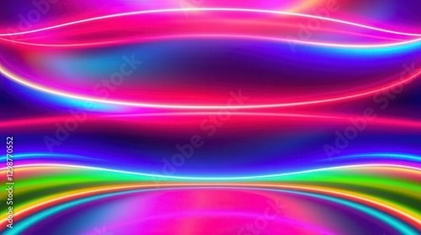 Fototapeta Luminous Colorful Waves