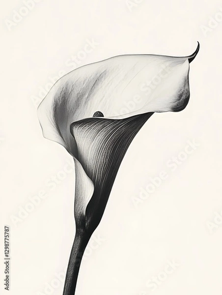 Obraz Artistic Black and White Photograph of a Calla Lily Flower