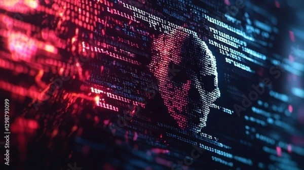 Fototapeta “Invisible Threat: The Silent Spread of a Computer Virus”