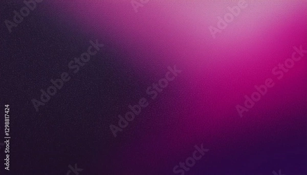 Obraz Dark purple grainy grainy gradient texture background, abstract glowing pink magenta black poster banner design, copy space