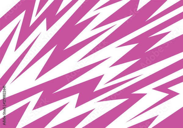 Obraz "Radical Lines: Purple and White Contrast,spikes and zigzag pattern