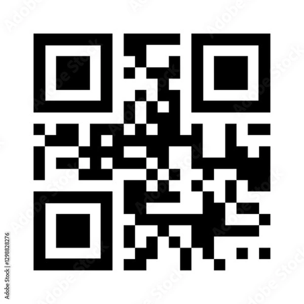Fototapeta scan me QR code icon. Fake template of qr code