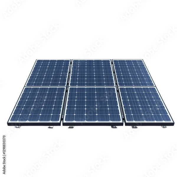 Fototapeta solar panel icon on a  featuring 4 panels in a front view, transparent background png