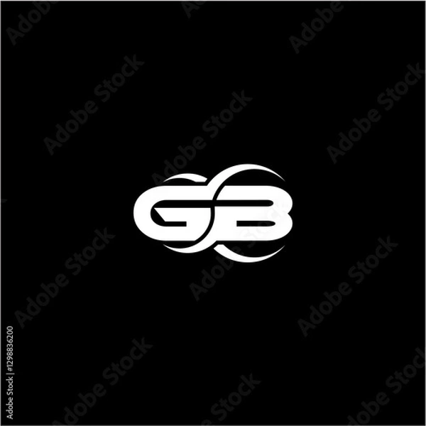 Fototapeta GB Letter Initial Logo Design Template Vector Illustration