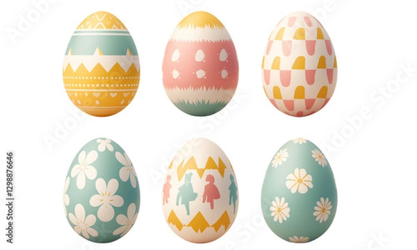Obraz easter eggs vector illustration